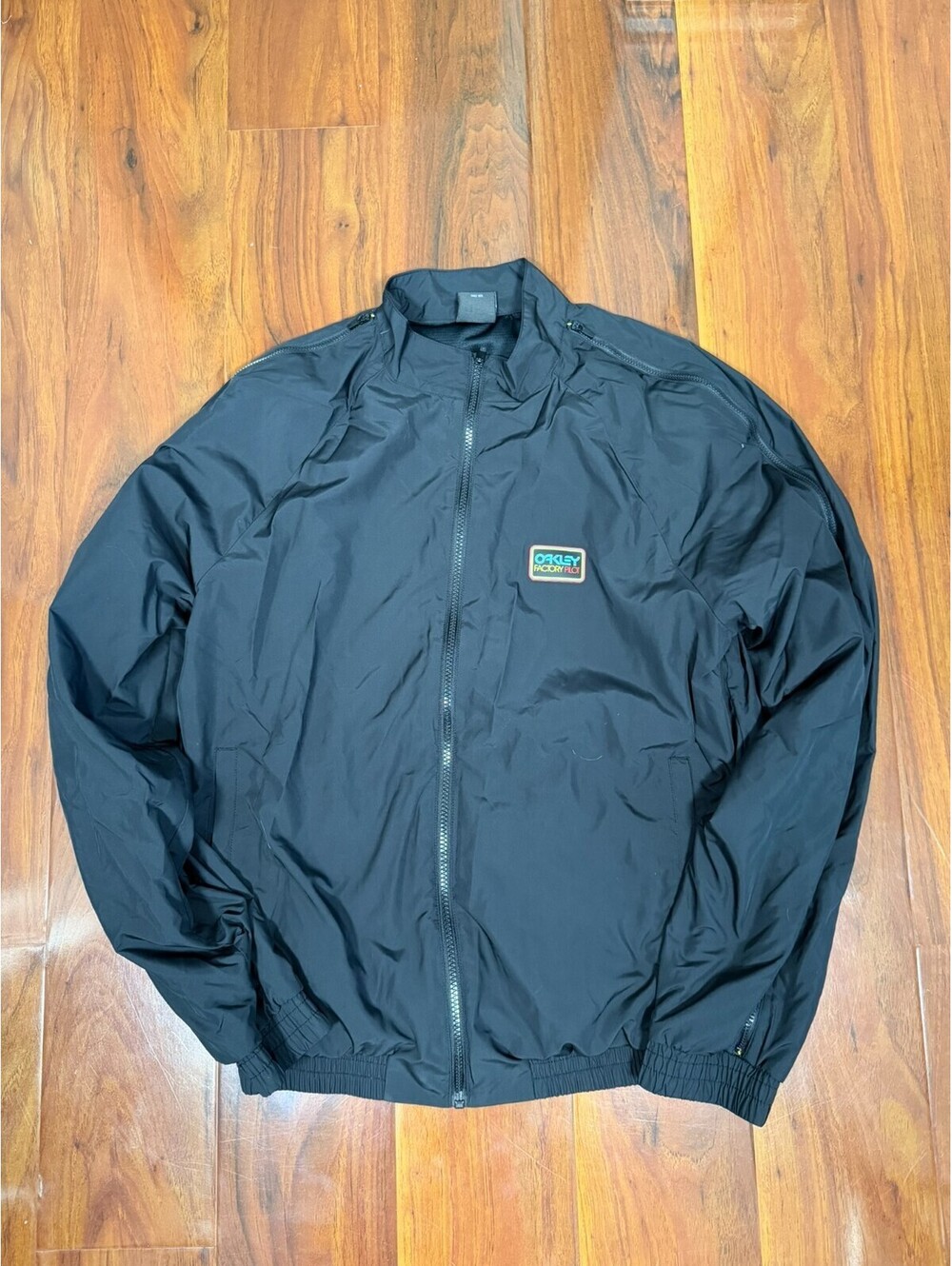 Oakley Factory Pilot Full Zip Up Long Sleeve Jacket Black Mens SZ L